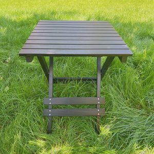 Black Outdoor Folding Side Table