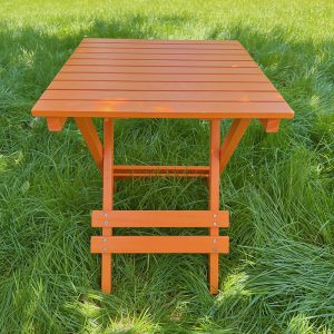 Orange Outdoor Folding Side Table