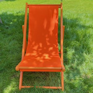 Orange Outdoor Folding Deck Chair